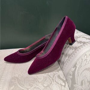 Premier Deep Burgundy Velvet Heels